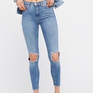 Free People Open Knee Jeans